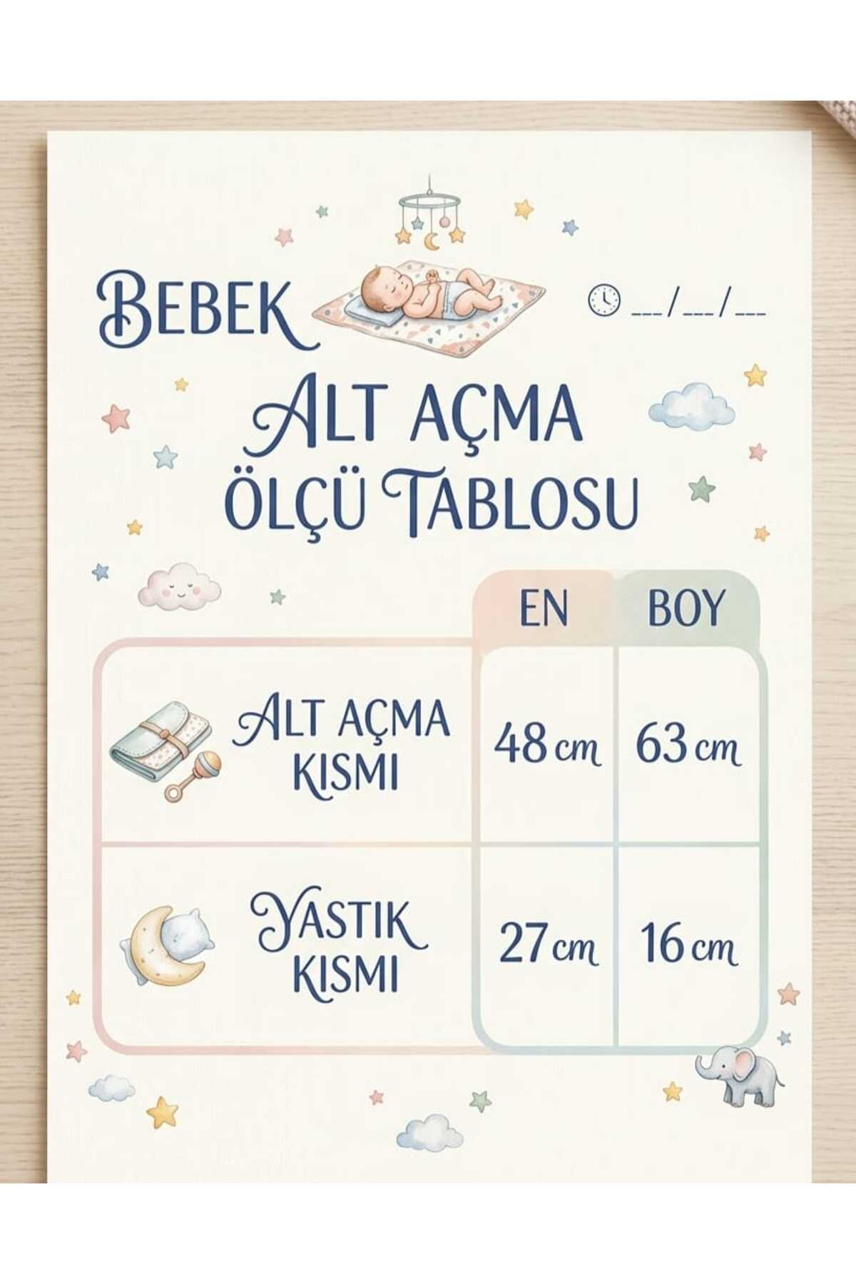 Erkek Bebek Yastıklı Pratik Alt Değiştirme Matı Minderi Alt Değiştirme Pedi Bakım Örtüsü - Görsel 3