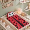 Kız Bebek Yastıklı Pratik Alt Değiştirme Matı Minderi Alt Değiştirme Pedi Bakım Örtüsü