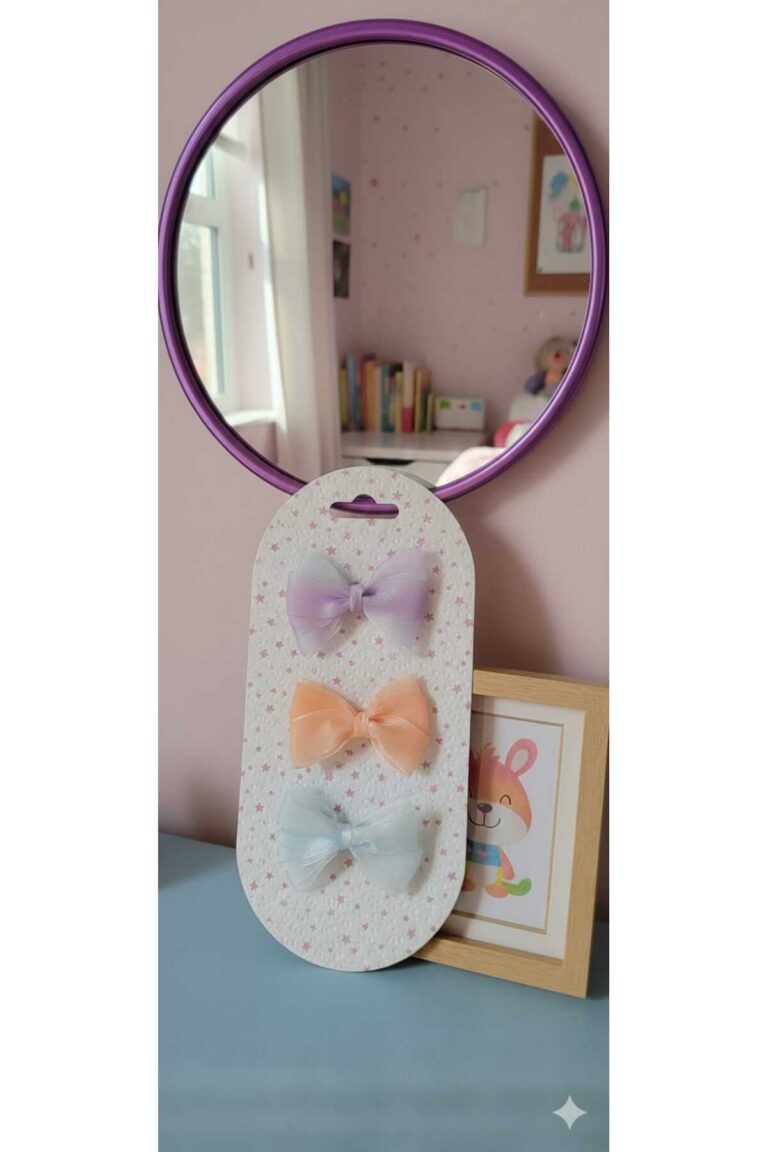 Kız Çocuk Bebek Tül Organze Doğum Günü Hediye Prenses Toka Seti