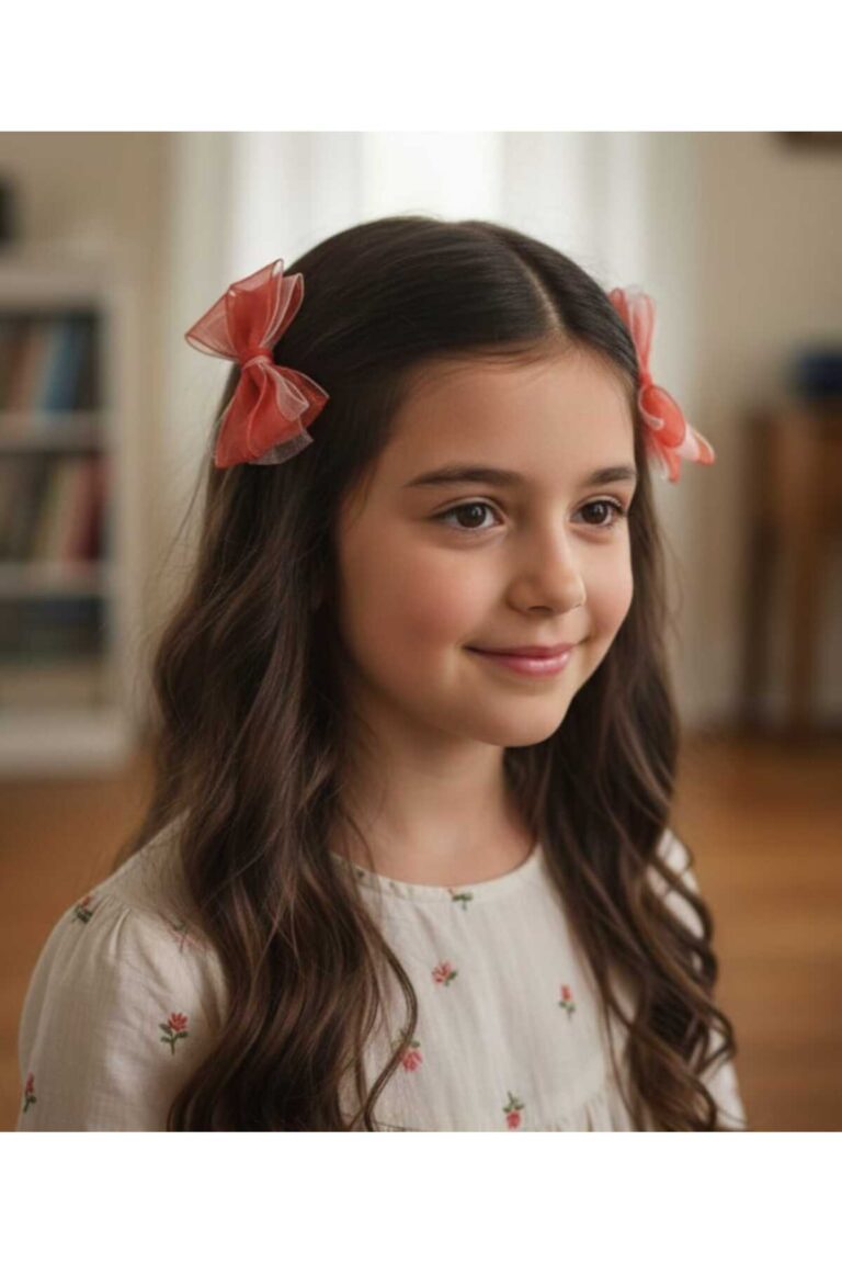 Kız Çocuk Bebek Tül Organze Kurdele Doğum Günü Hediye Prenses Toka Seti