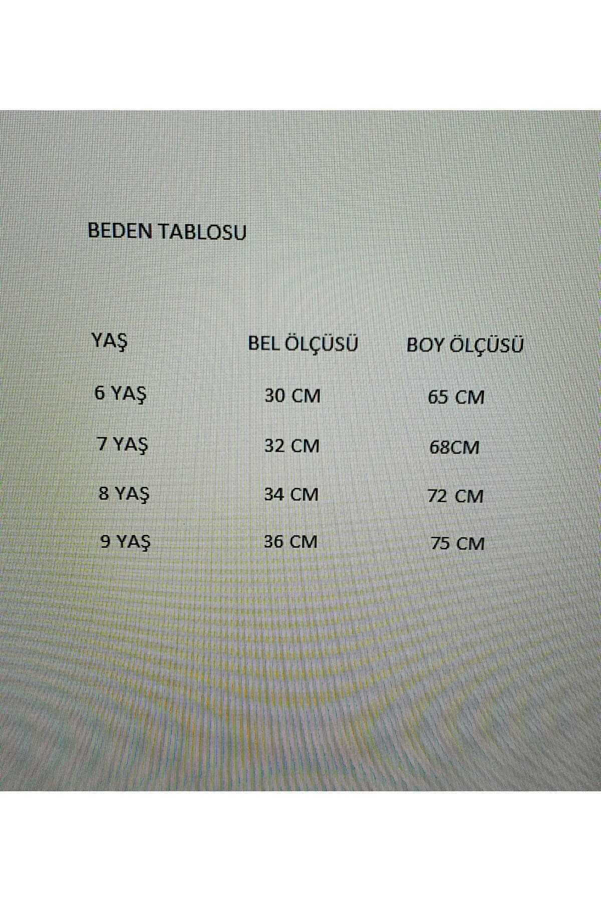Kız Çocuk Kırmızı Pamuklu Kısa Kol Özel Gün Doğum Günü Yılbaşı Abiye Hediye Günlük Prenses Elbise - Görsel 7