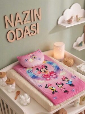 Kız Bebek Yastıklı Pratik Alt Değiştirme Matı Minderi Alt Değiştirme Pedi Bakım Örtüsü