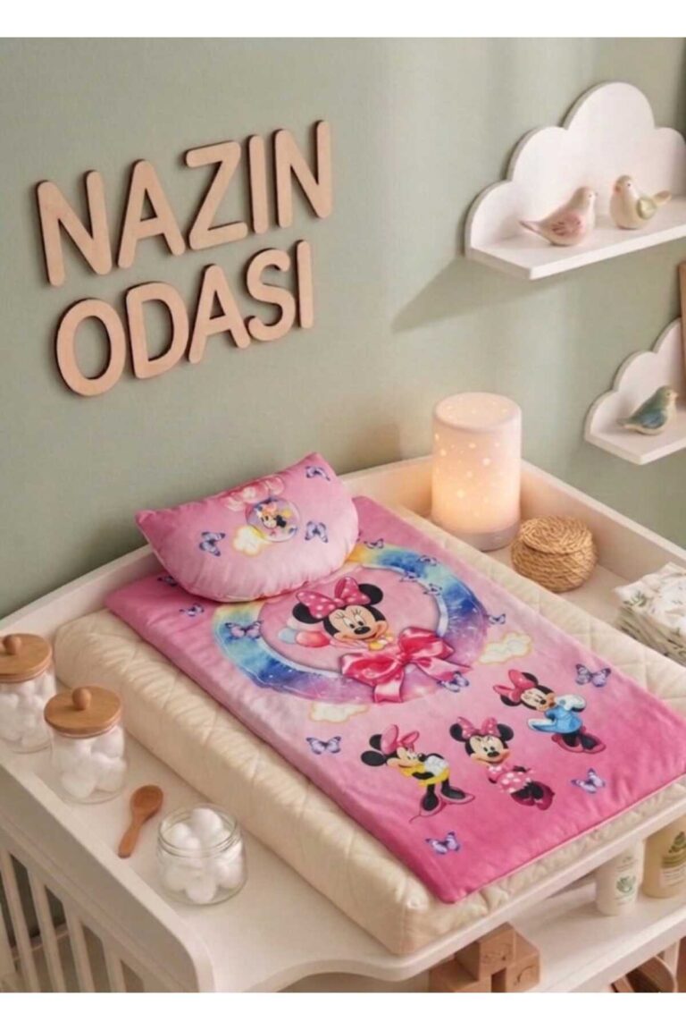 Kız Bebek Yastıklı Pratik Alt Değiştirme Matı Minderi Alt Değiştirme Pedi Bakım Örtüsü